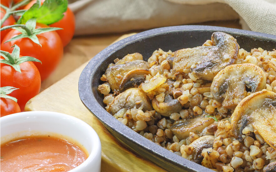 Гречотто с белыми грибами